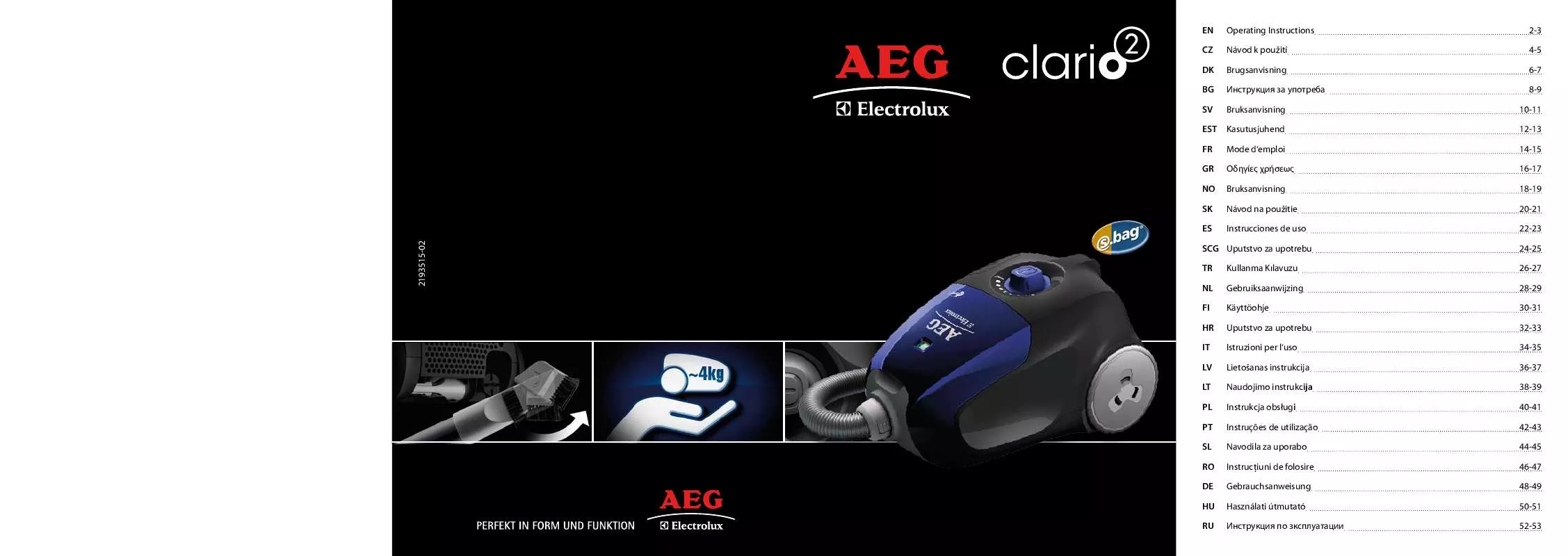 Mode d'emploi AEG-ELECTROLUX AEP3515