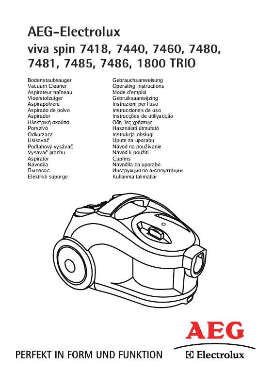 Mode d'emploi AEG-ELECTROLUX AVS1800 TRIO