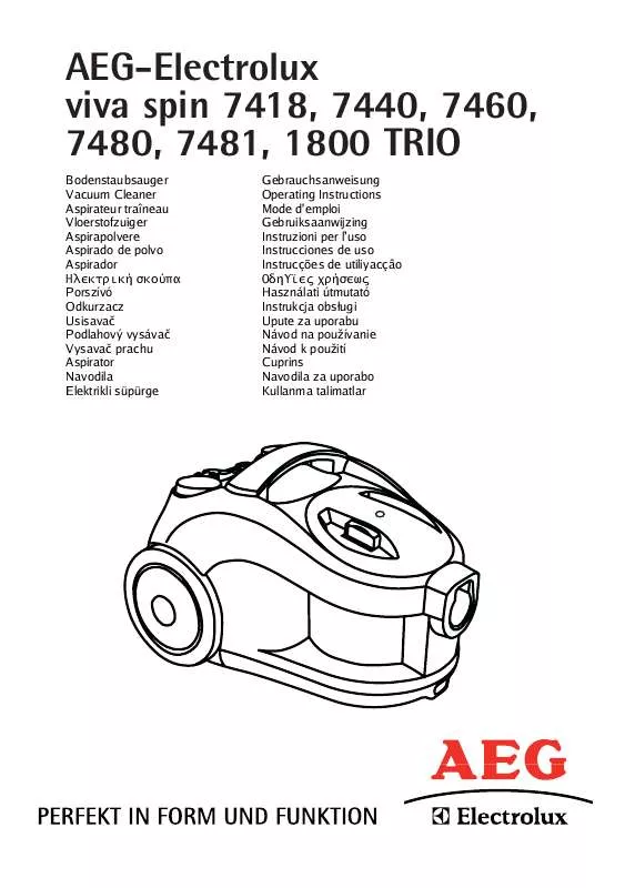 Mode d'emploi AEG-ELECTROLUX AVS7440