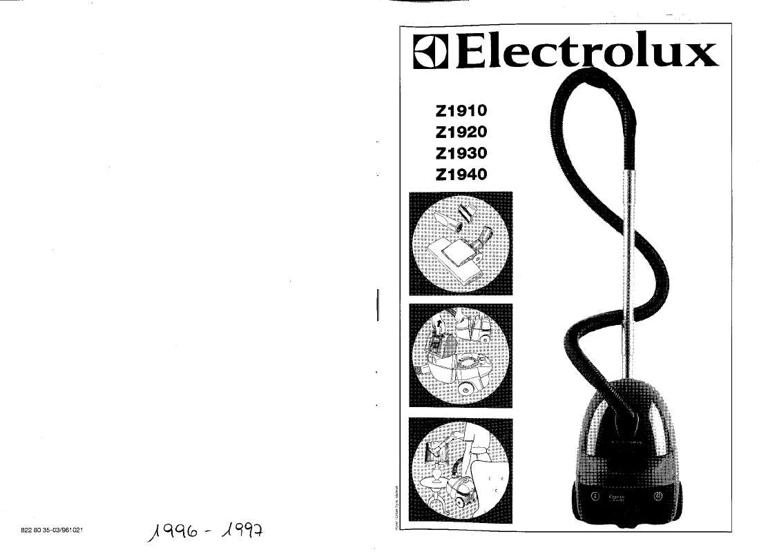Mode d'emploi AEG-ELECTROLUX CLARIOZ1910