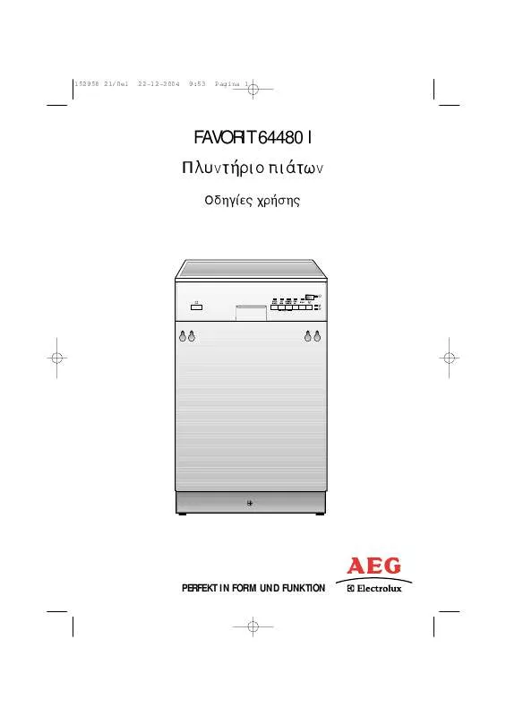 Mode d'emploi AEG-ELECTROLUX F64480I-A
