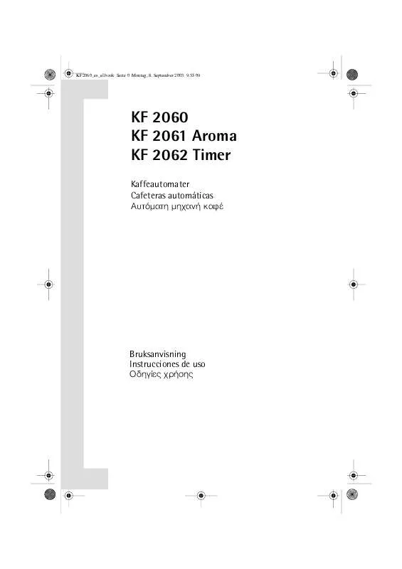 Mode d'emploi AEG-ELECTROLUX KF2060