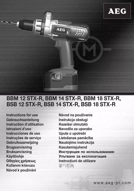 Mode d'emploi AEG BBM 12 STX-R