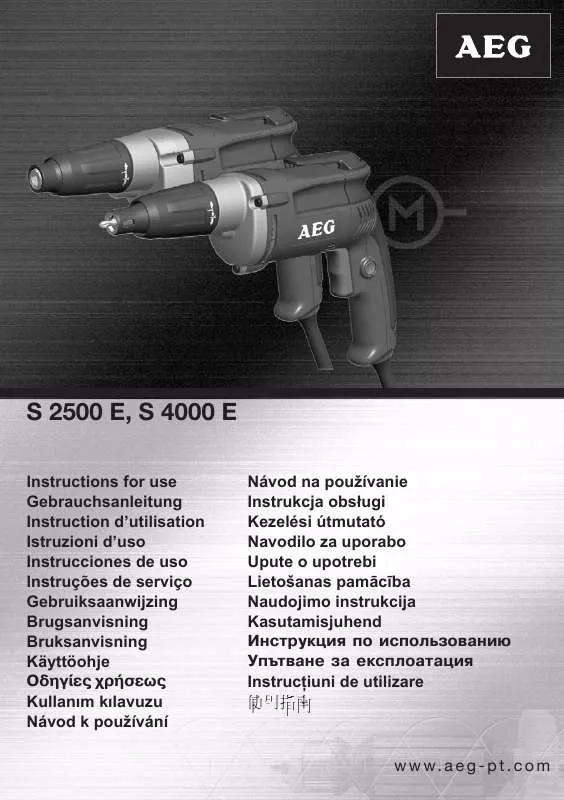 Mode d'emploi AEG S 2500 E