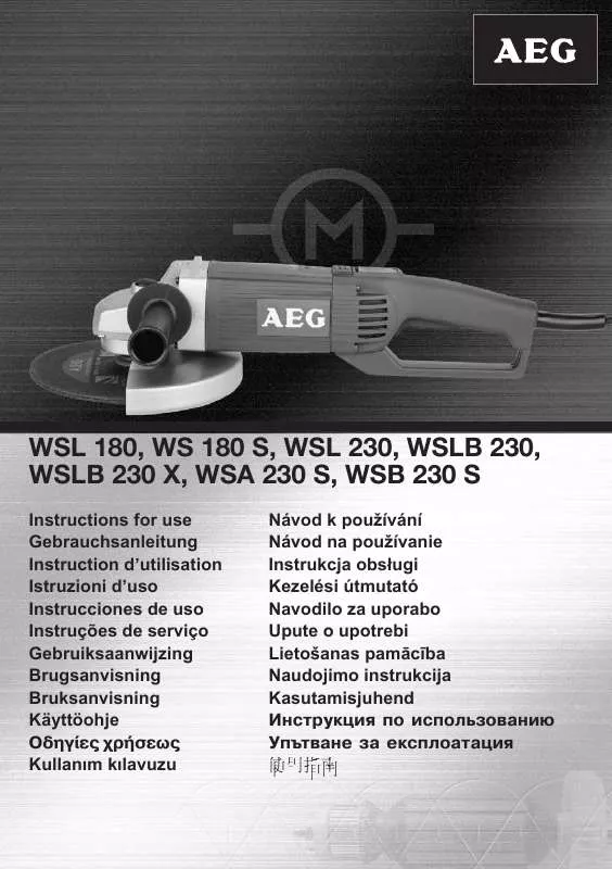 Mode d'emploi AEG WSB 230 S