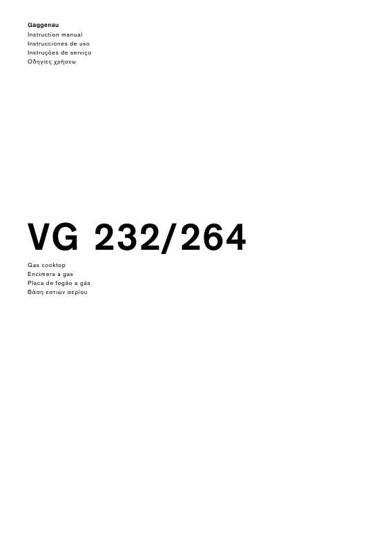 Mode d'emploi GAGGENAU VG232214