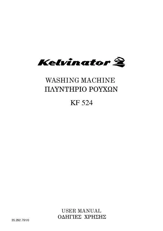 Mode d'emploi KELVINATOR KF524
