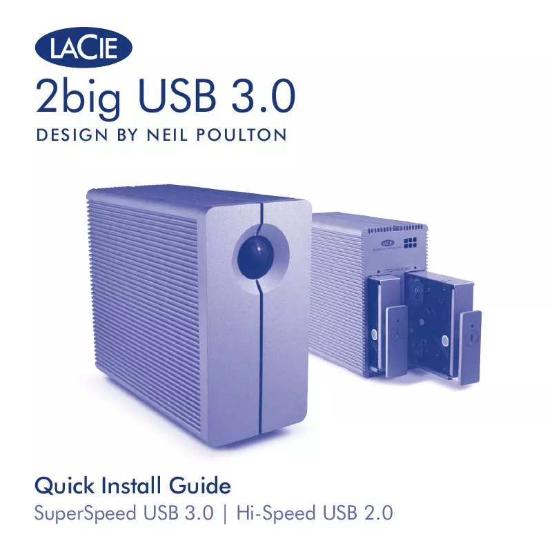 Mode d'emploi LACIE 2BIG USB 3.0
