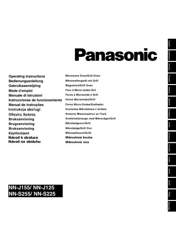 Mode d'emploi PANASONIC NN-J125MBWPG