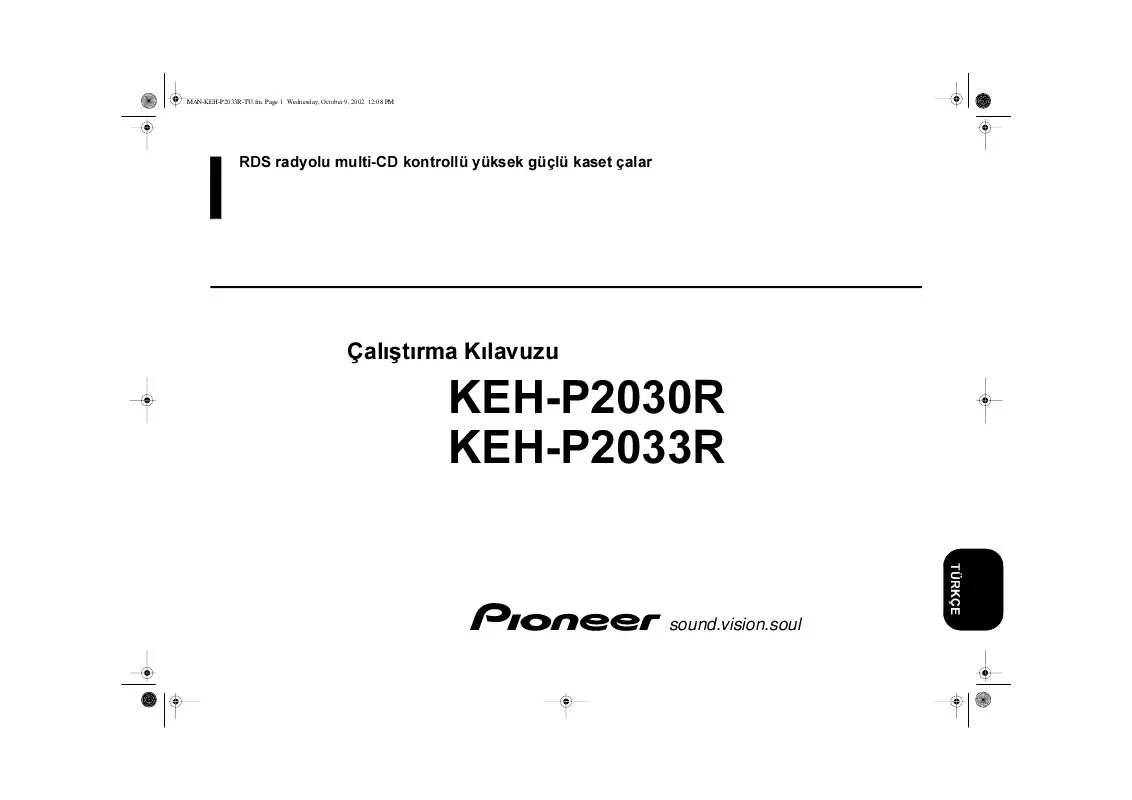 Mode d'emploi PIONEER KEH-P2033R