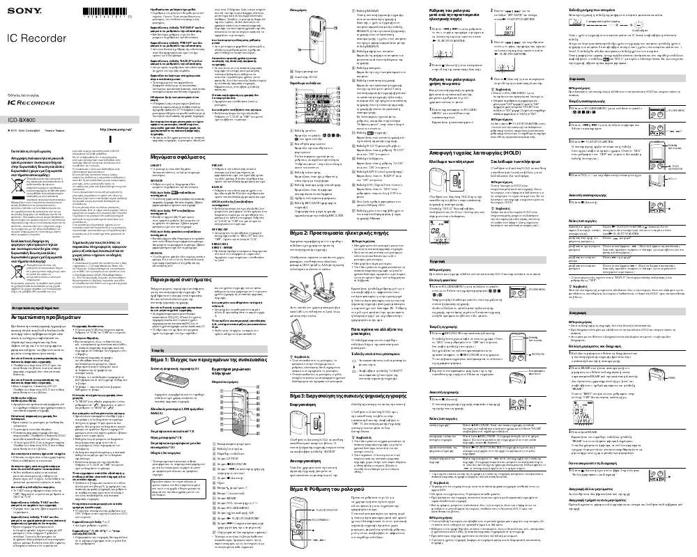 Mode d'emploi SONY ICD-BX800