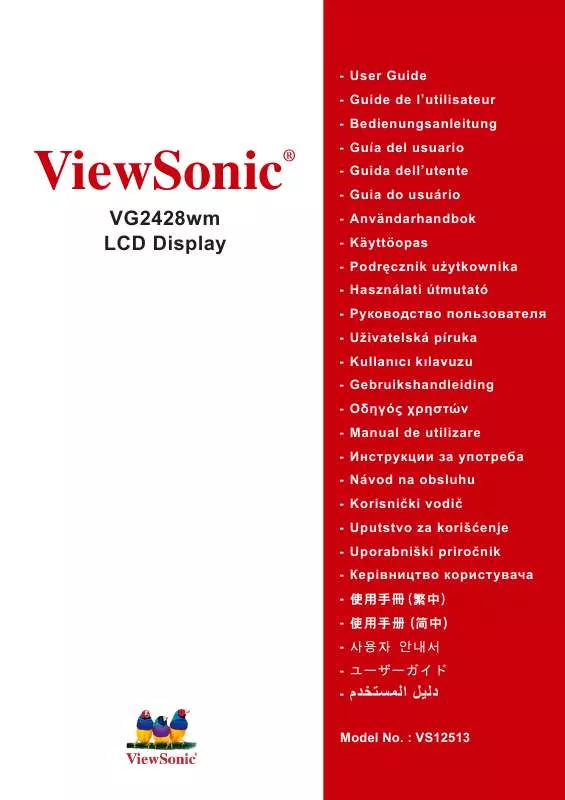 Mode d'emploi VIEWSONIC VG2428WM
