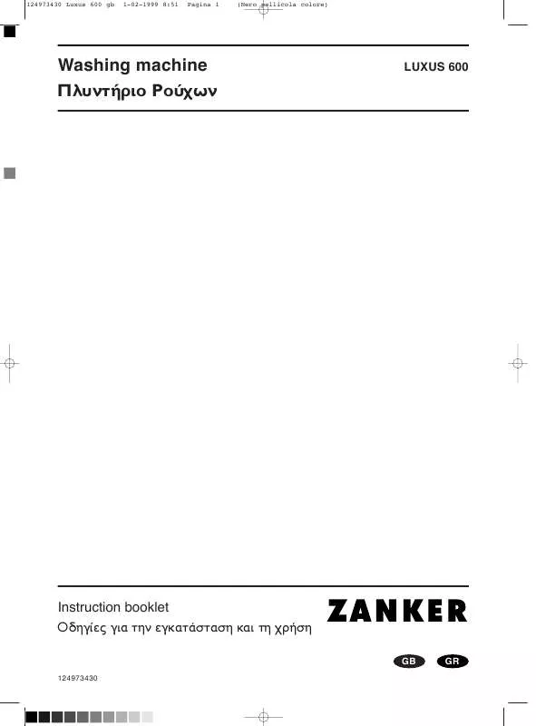 Mode d'emploi ZANKER LUXUS600