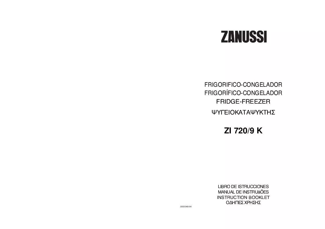 Mode d'emploi ZANUSSI ZI720/9K