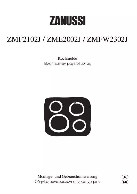 Mode d'emploi ZANUSSI ZME2002J