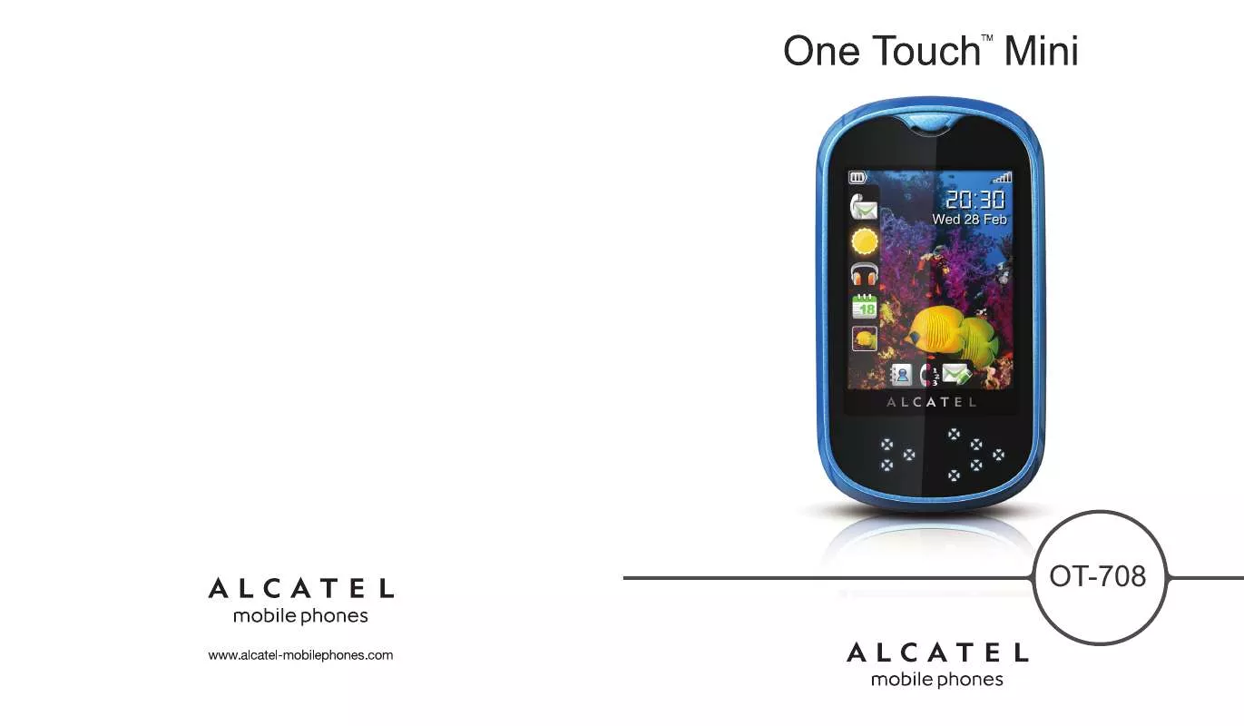 Mode d'emploi ALCATEL OT-708A