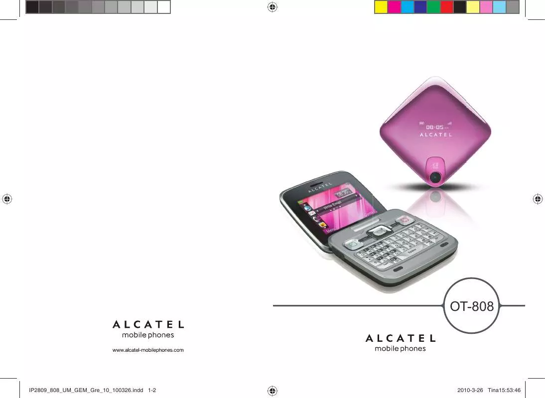 Mode d'emploi ALCATEL OT-808