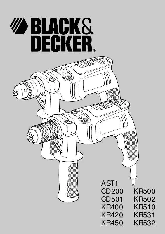 Mode d'emploi BLACK & DECKER CD501