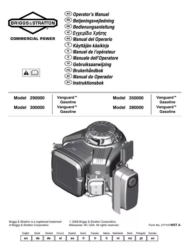 Mode d'emploi BRIGGS & STRATTON 290700