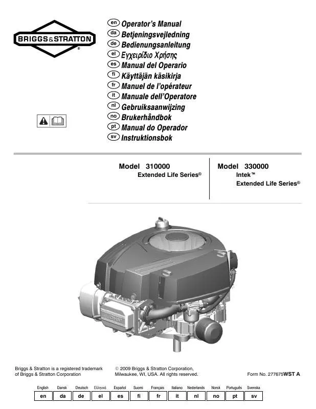 Mode d'emploi BRIGGS & STRATTON 310000 AND 330000