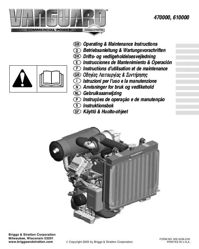 Mode d'emploi BRIGGS & STRATTON 473100