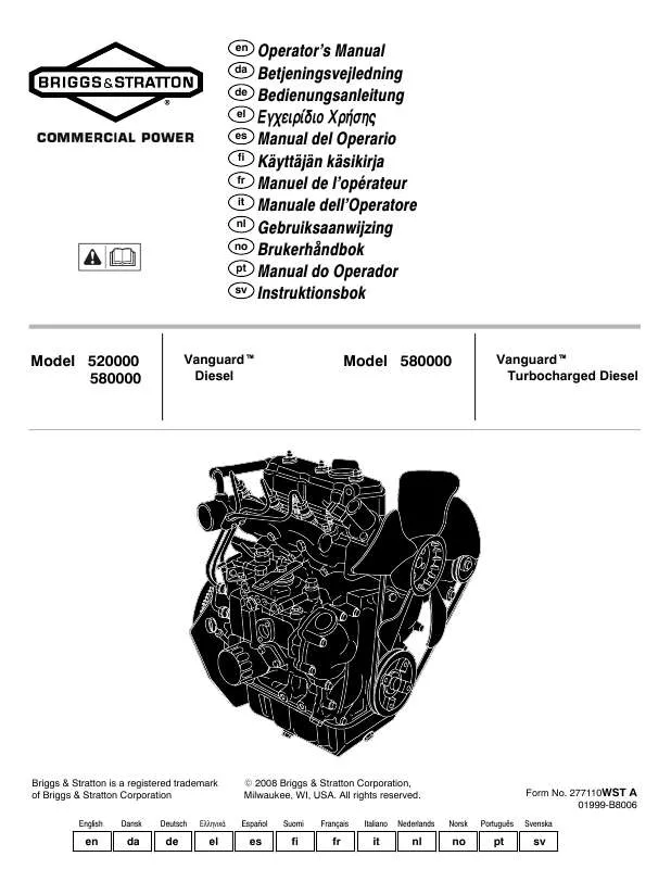 Mode d'emploi BRIGGS & STRATTON 588447 AND 58A447