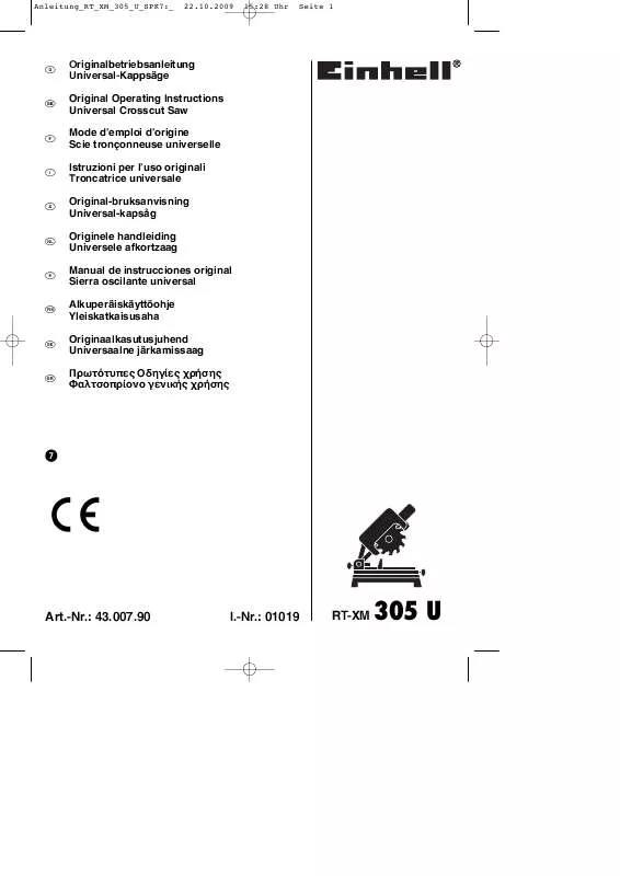 Mode d'emploi EINHELL RT XM 305