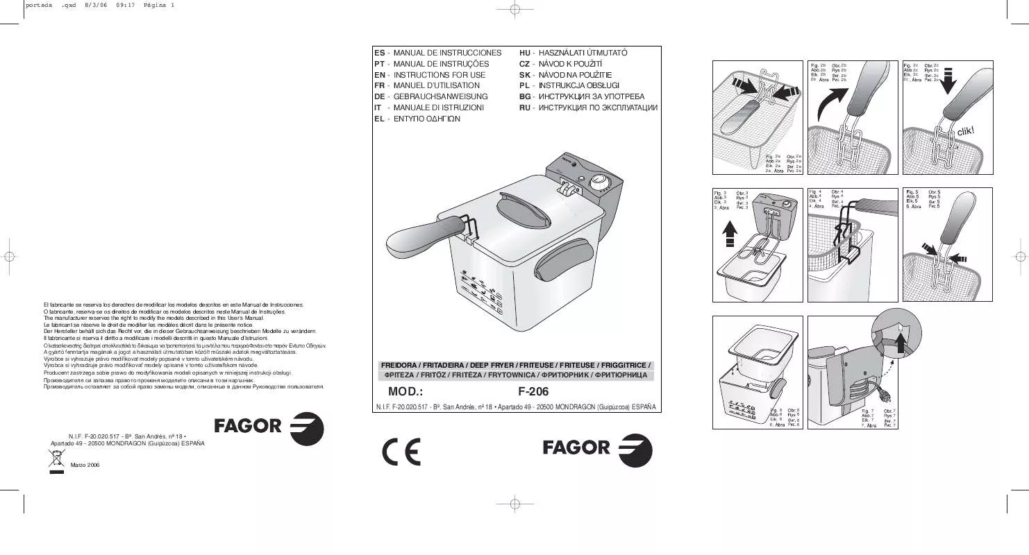 Mode d'emploi FAGOR F-206