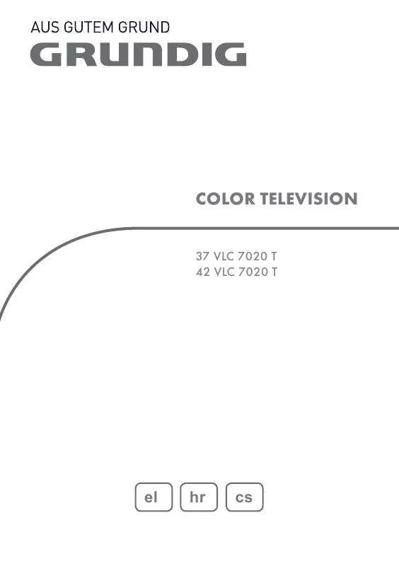 Mode d'emploi GRUNDIG 42 VLC 7020 T