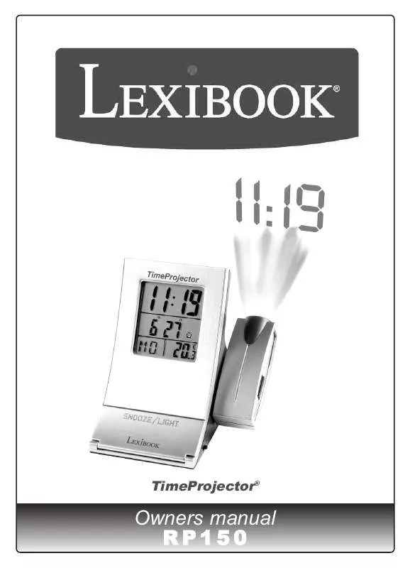 Mode d'emploi LEXIBOOK RP150