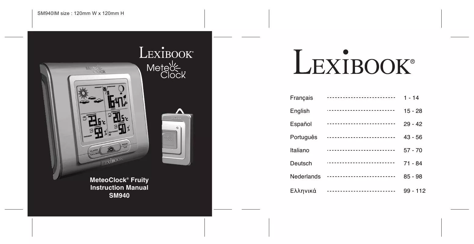 Mode d'emploi LEXIBOOK SM940