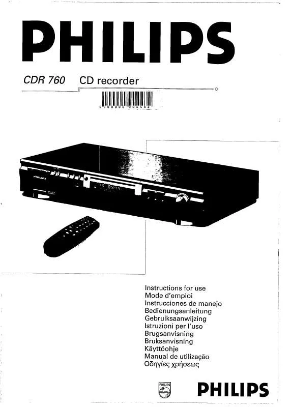 Mode d'emploi PHILIPS CDR760