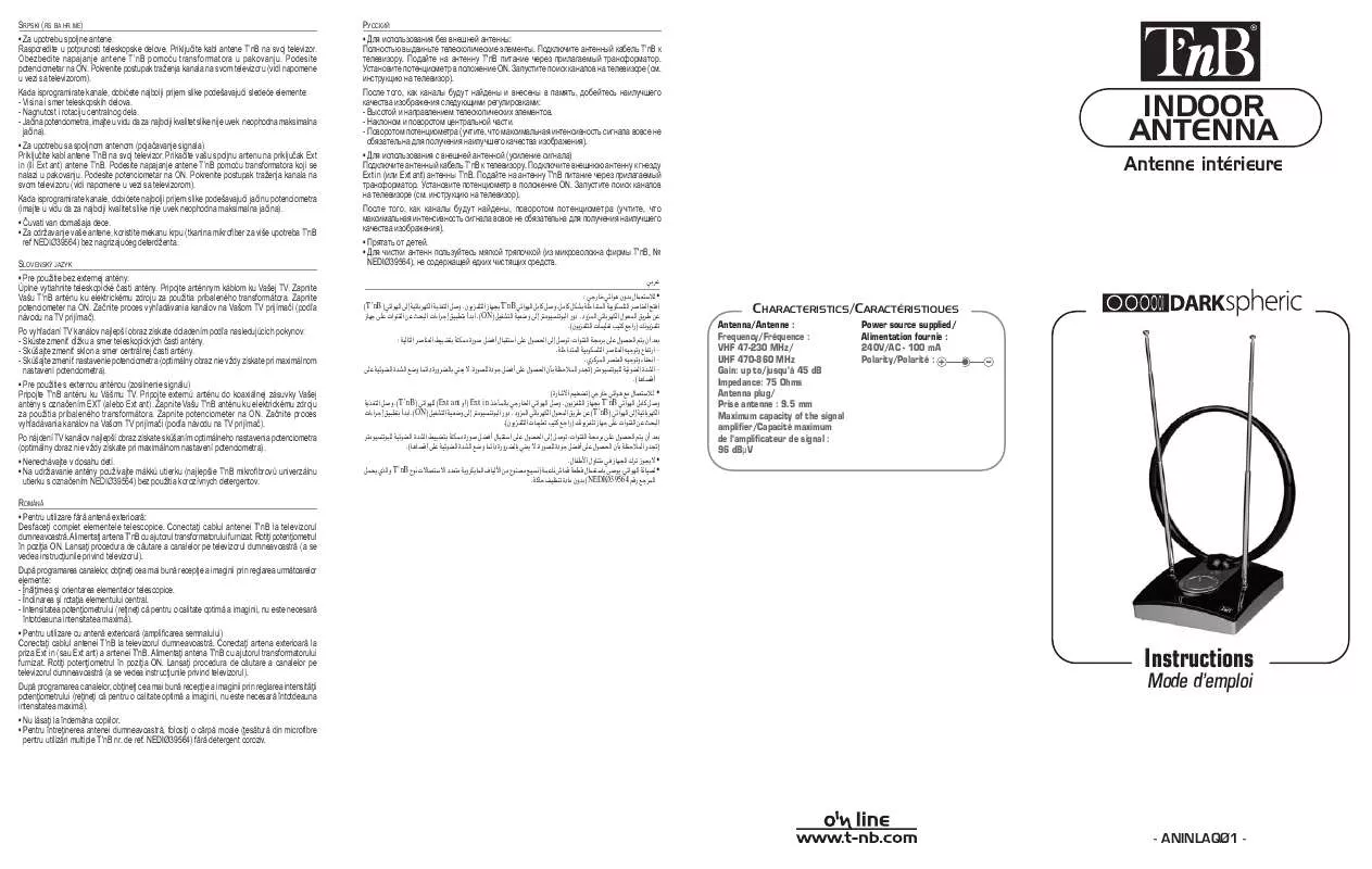 Mode d'emploi TNB ANINLAQ01